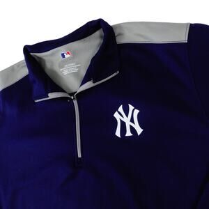 New York Yankees MLB Quarter Zip Pull Over Performance Golf Sweatshirt Mens 2XL